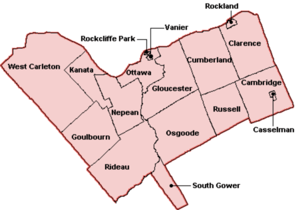 Map of the City of Ottawa