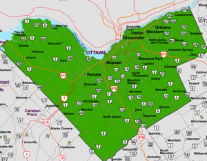 Map of the City of Ottawa