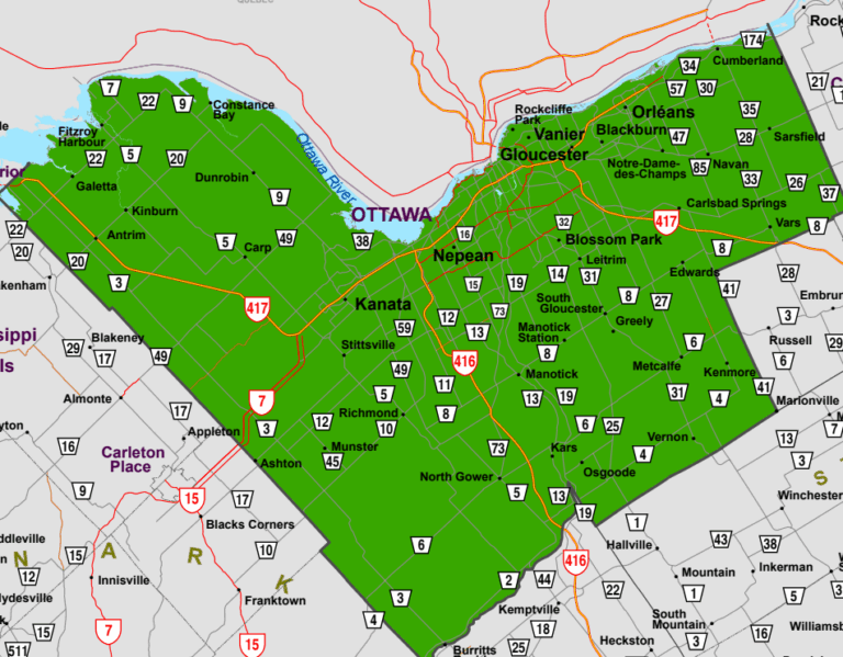 Map of the City of Ottawa